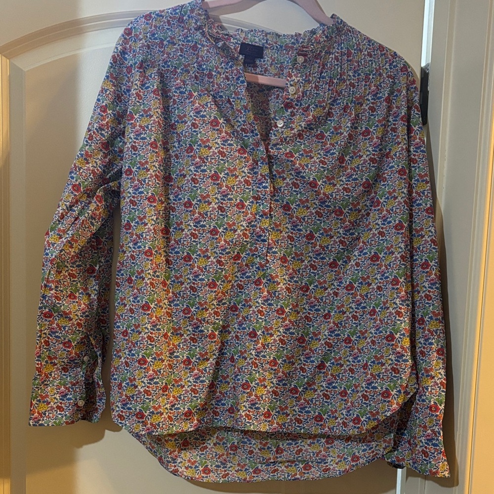 J. Crew Floral Blouse - Multicolor